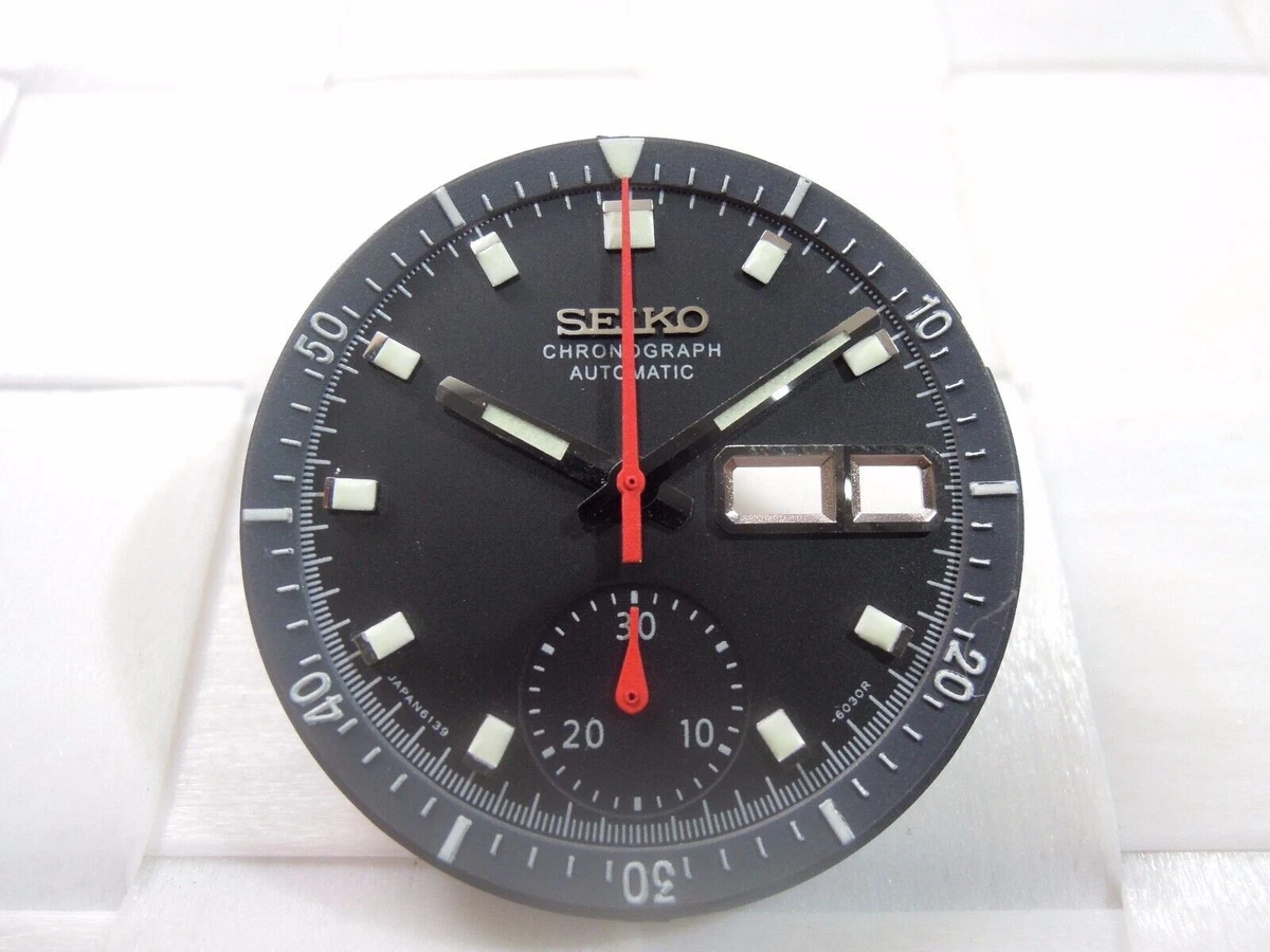 OROLOGIO SEIKO 6139-6002 POGUE PEPSI Cronografo Automatico Vintage Da Uomo Quadrante Giallo EUR - Foto 8