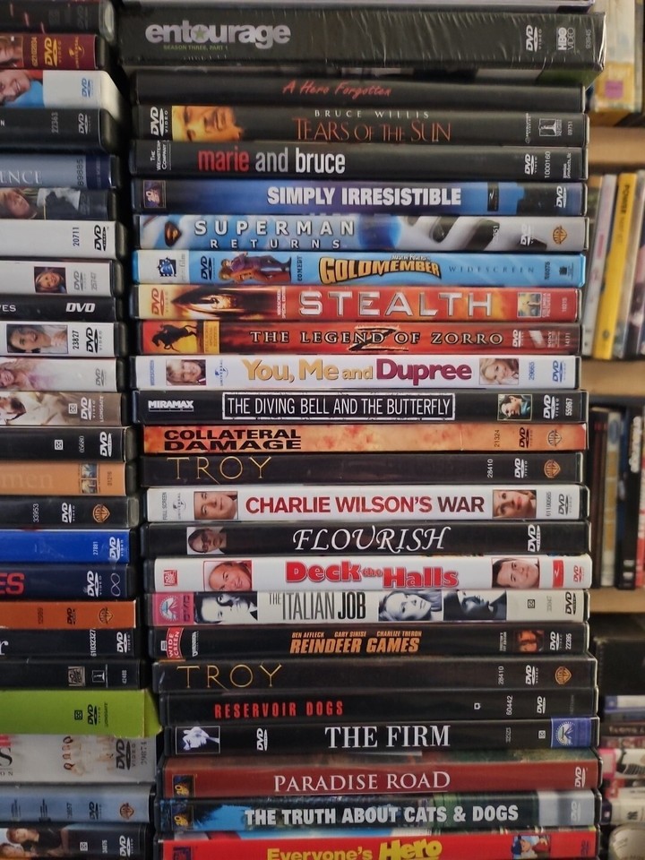 Lot of 136 vintage Estate Sale DVD collection Classic dvds! MOVIES Trl8 ...