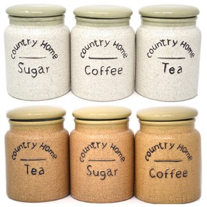 country tea coffee sugar canisters