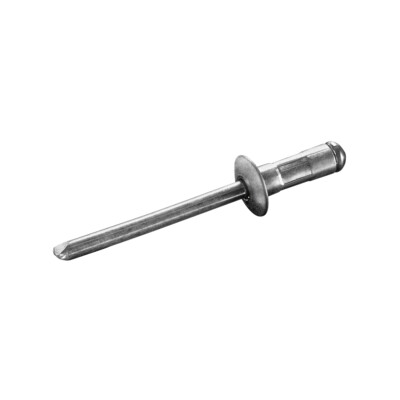 500 x Mehrbereichsblindnieten Aluminium / Stahl (Ø x L) 4,8 x 15,1 mm Flachkopf