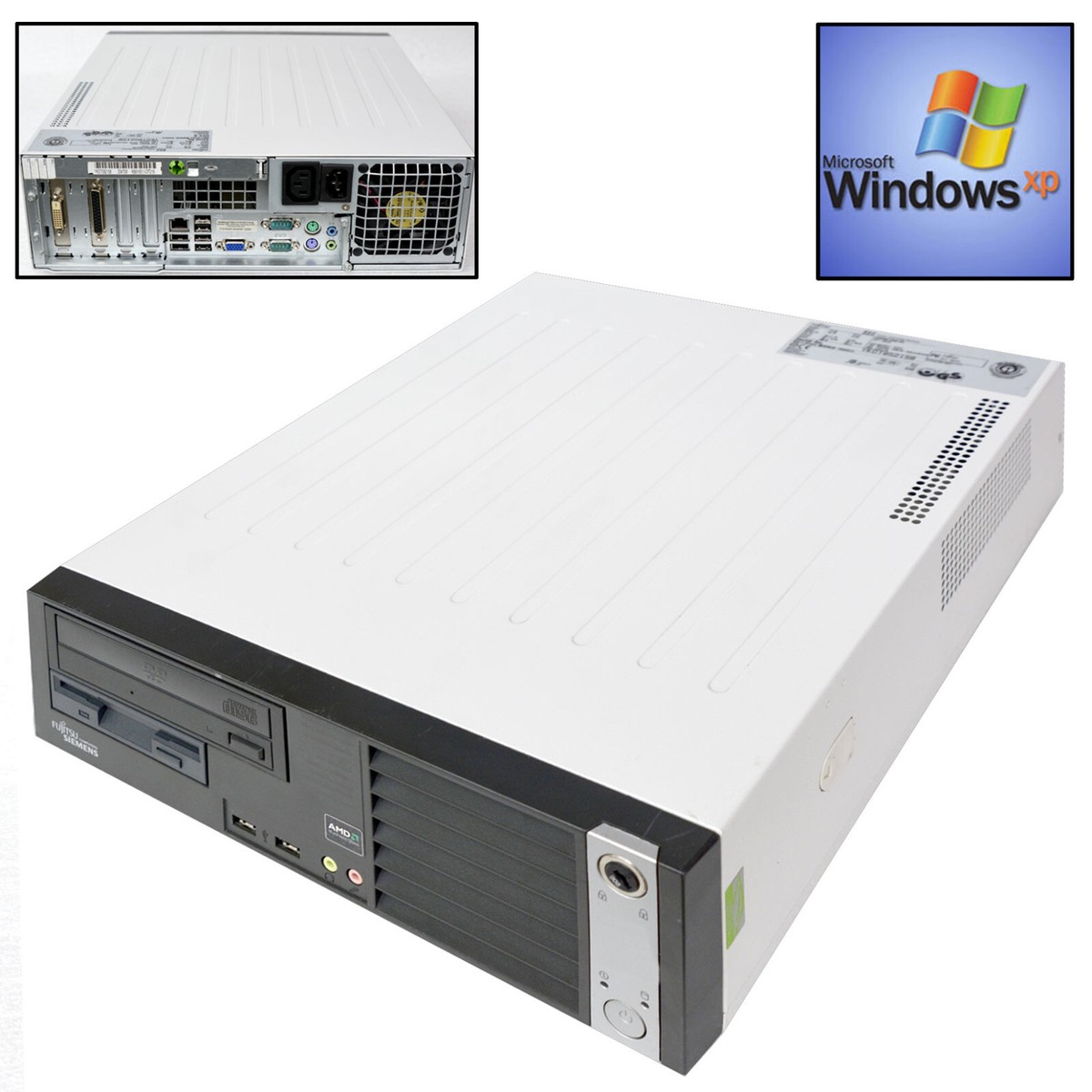 Fujitsu ESPRIMO ホワイト Windows 11 Fujitsu Esprimo E5625 EPA Desktop PC 64-Bit AMD X2 CPU 2300MHz 4