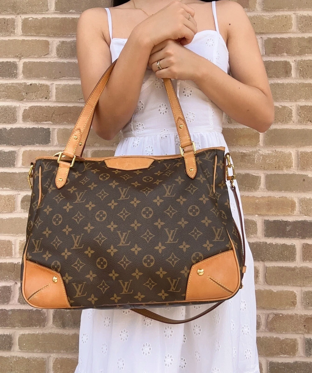 Louis Vuitton Estrela MM Tote Crossbody Handbag Monogram Brown Canvas