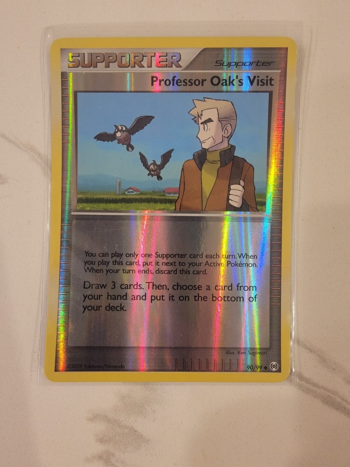 Professor Oak's Visit 90/99 Arceus Reverse Holo Uncommon Pokemon Card - NM!