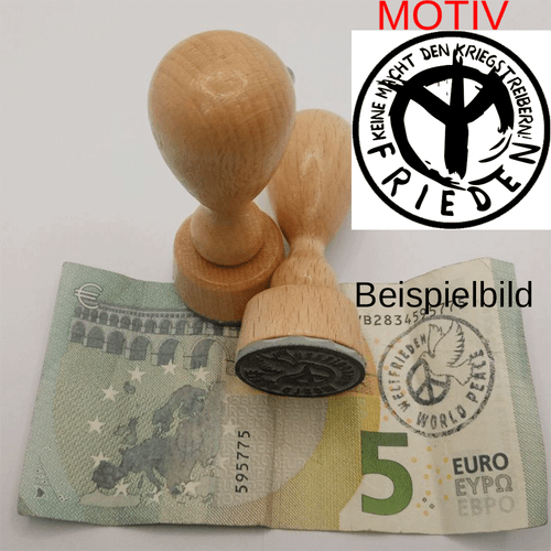 Frieden-Keine Macht den Kr Motiv-Stempel verschiedene Ausführungen für Banknoten
