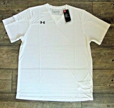 Under Armour Men's Maquina Short Sleeve Soccer Jersey 1270926 White Size 2XL