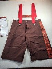 Lederhosen Costume Shorts Suspenders Mens XL Oktoberfest