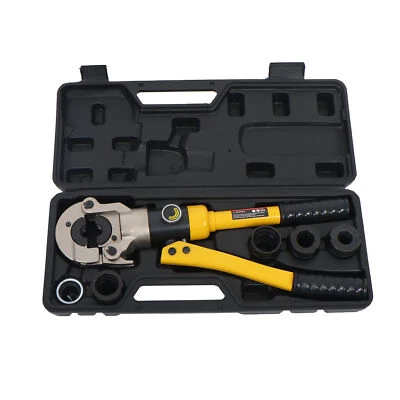 LABLT Hydraulic Copper Tube Fittings Crimping Tool with 1/2" 3/4" and 1" Die