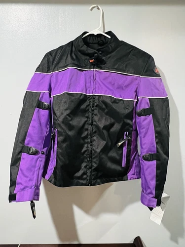 NEW XELEMENT CF464 AEGIS PURPLE TRI TEX ARMORED WOMENS MOTORCYCLE JACKET. SZ MD