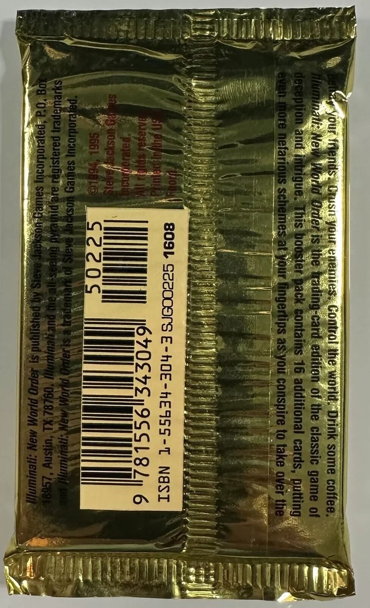 Illuminati Card Game INWO 1995 1 Booster Pack NEW WORLD