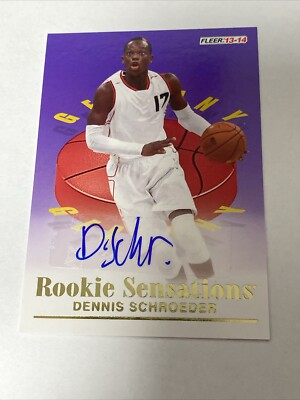 2013-14 Fleer Retro Rookie Sensations Autogramm Dennis Schröder Deutschland  