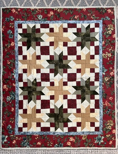 Handarbeit Vintage Steppdecke Decke Überwurf Herbst neutrale Farben Landhaus 50x42