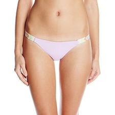 NWT Mara Hoffman Embroidered Low Rise Bikini Bottom S Lavender