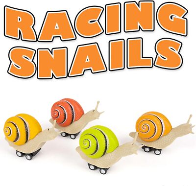 Racing Snails (set of 4)  ''Pull Back Race Toys!''   Archie McPhee