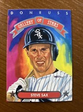 1992 Donruss Gallery of Stars #GS4 Steve Sax Chicago White Sox Baseball Insert