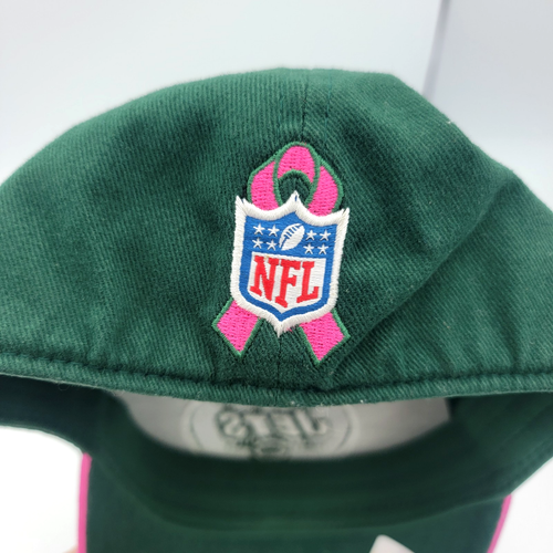 Green REEBOK NFL NY JETS Breast Cancer Pink Bill Hat L/XL - Picture 8 of 9