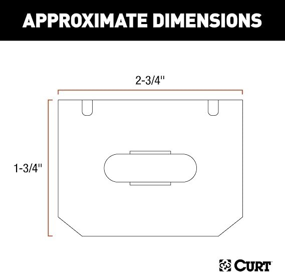 CURT 58301 Trailer Wiring Harness Mounting Bracket,4Way Flat,Gloss