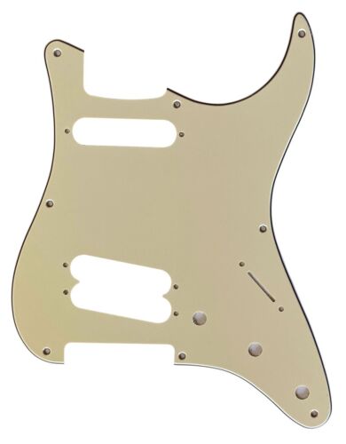 Pickguard de guitare pour micro à bobine unique Fender Stratocaster 8 vis, jaune 3 couches - Photo 1/7