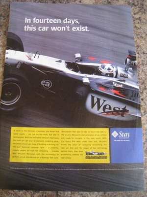 WEST MCLAREN MERCEDES SUN MICROSYSTEMS 2002 WERBUNG A4 AKTE 54