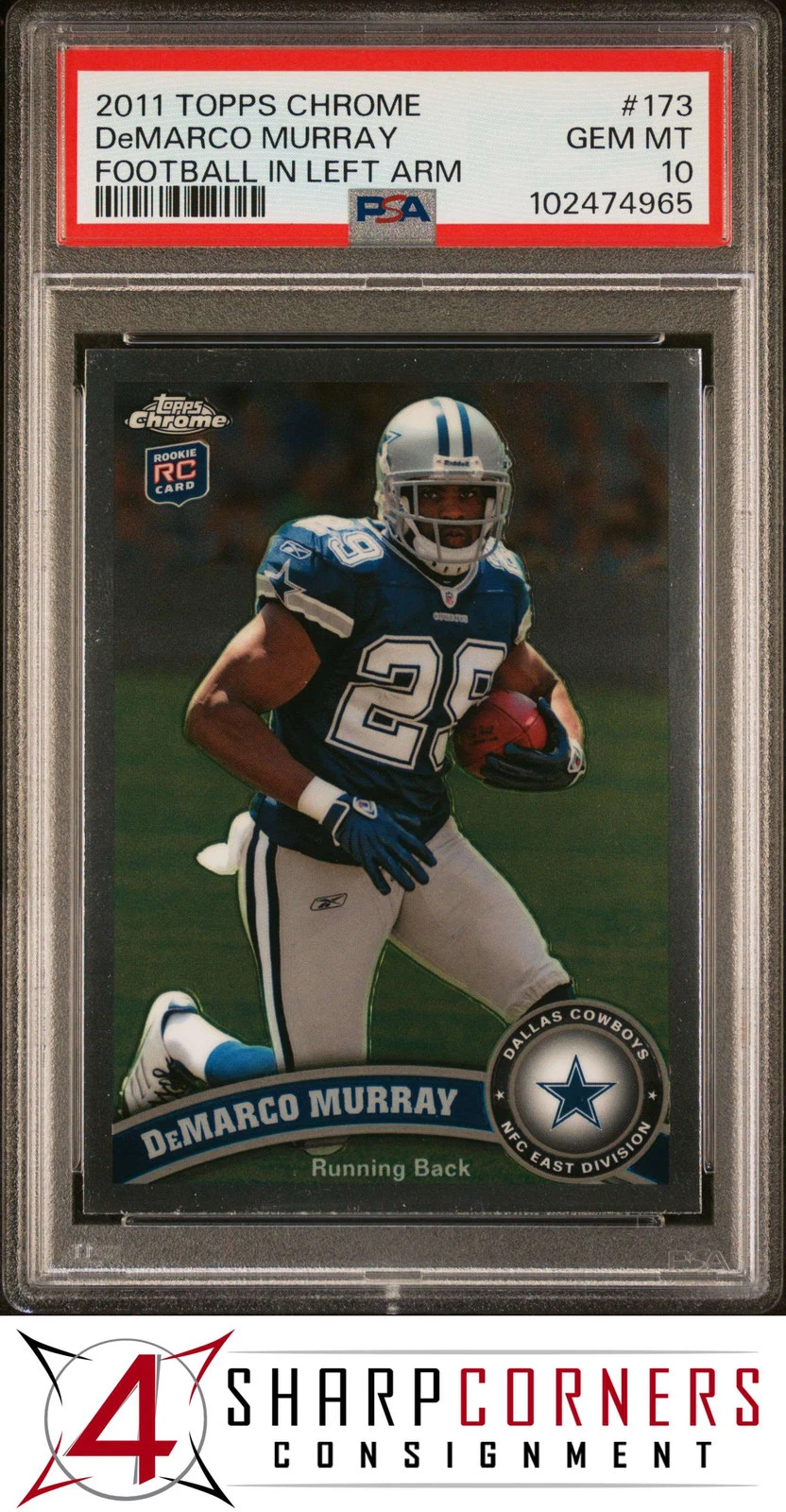 DeMarco Murray Topps Chrome #173 Football in Left Arm