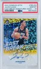 2022 Donruss Optic Fast Break Signatures Jalen Suggs #FBS-JSG-Gold /10 Magic