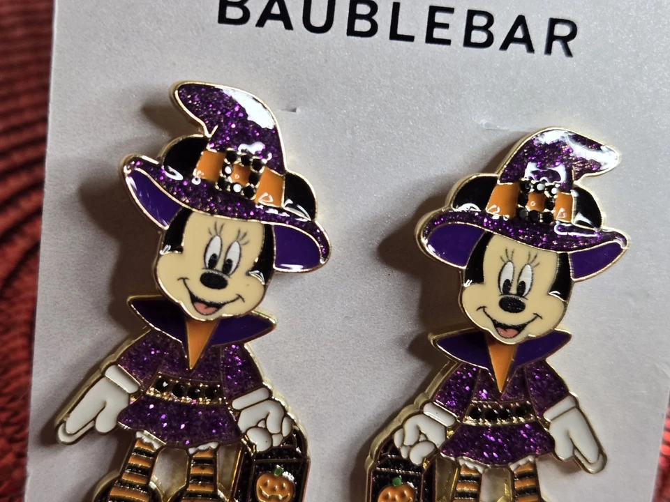 PENDIENTES COLGANTES DISNEY X BAUBLEBAR MINNIE MOUSE HALLOWEEN BRUJA 2" Foto 3 de 4