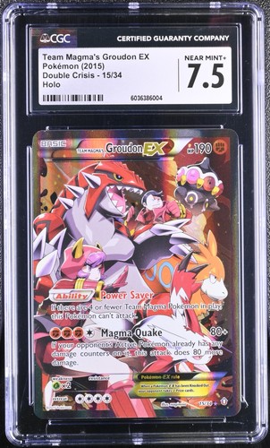Team Magma's Groudon-EX graded CGC 7.5 for sale on eBay