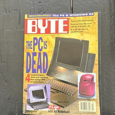 BYTE October 1995 The PC Is Dead PCs IBM Architecture Apple Intel Magazine