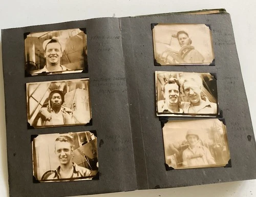 USS LCI 706 WW2 VTG Military PHOTO Album ID’d Crew Sailors African American A4