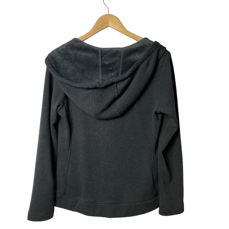 UGG Sudadera con Capucha Forrada de Vellón Cremallera Completa Gris Oscuro Para Mujer’s S Suave Acogedora Sudadera Bolsillo Foto 2 de 4