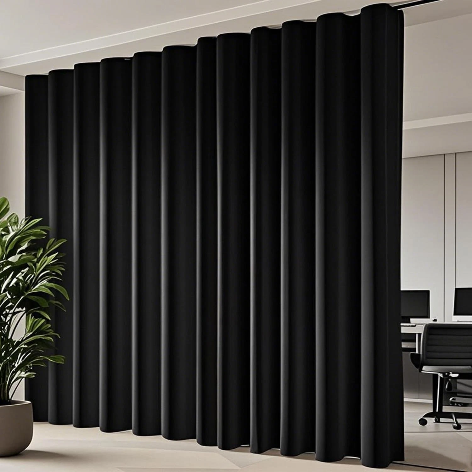 Room Divider Curtains Total Blackout Privacy Curtain for Bedroom Window Livin...