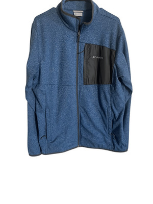 Columbia Mens Blue Full Zip Fleece Jacket Size Large