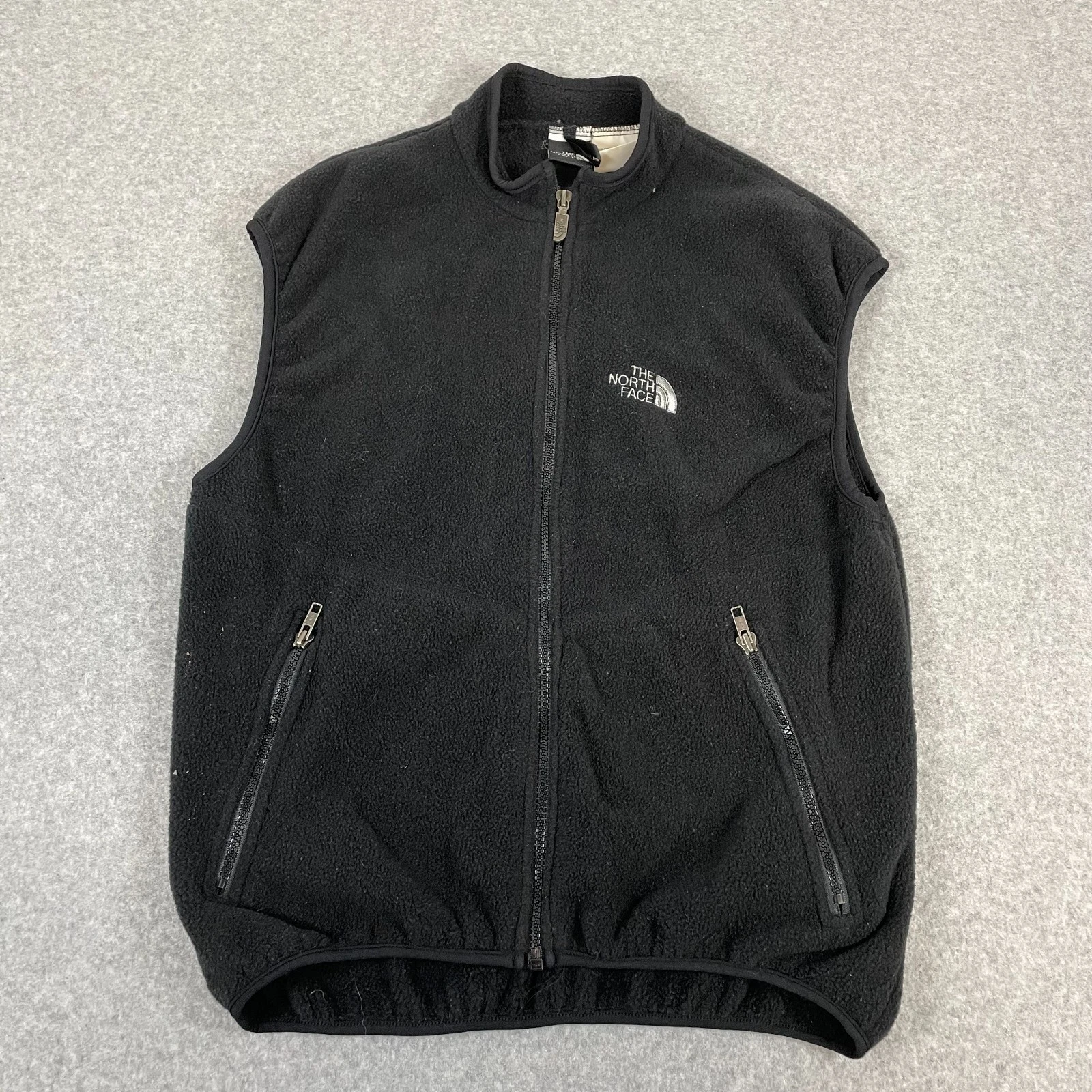 Vintage The North Face Vest Mens Medium Black Gorpcore Sherpa Fleece Outdoors