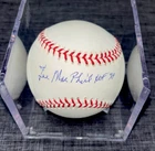 Lee MacPhail Signed Rawlings Off MLB Baseball Autograph Inscribed HOF