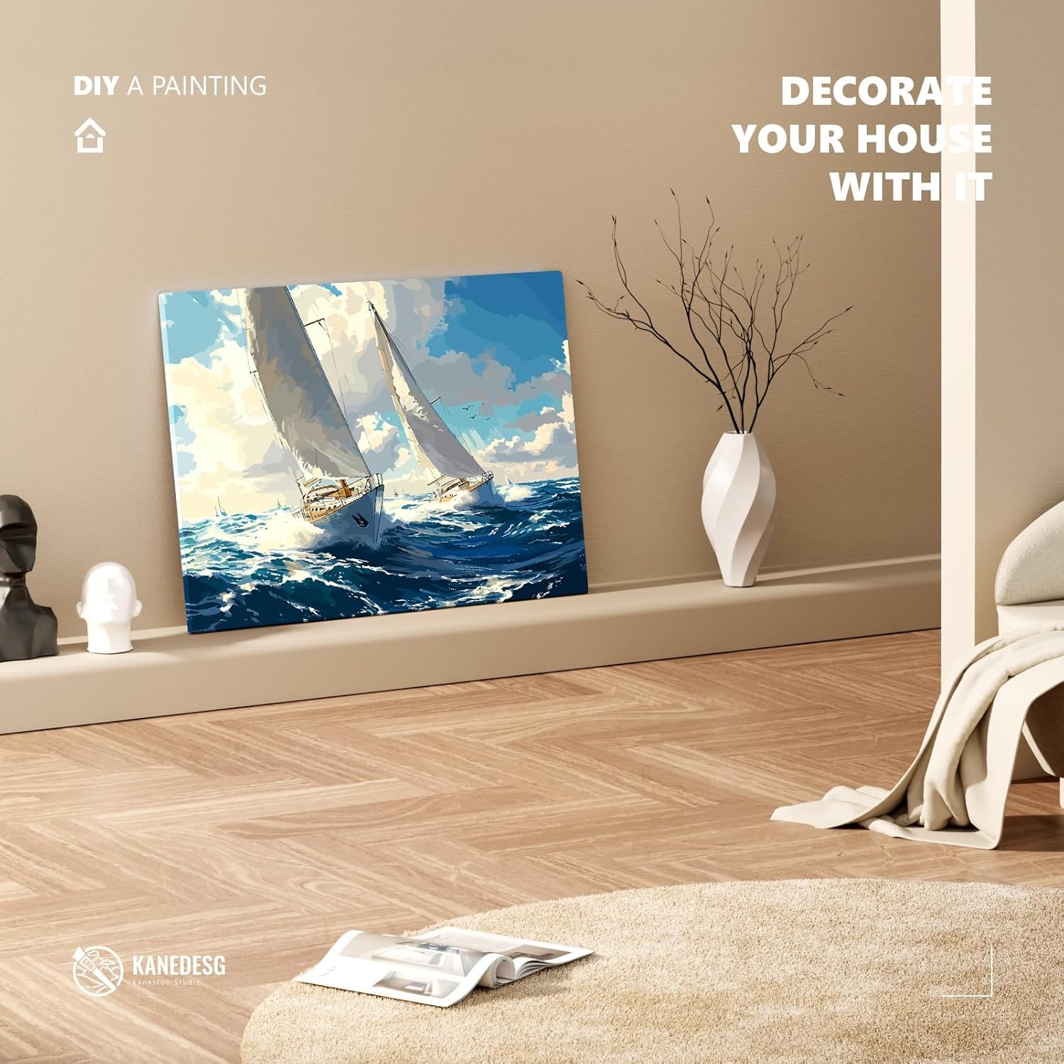 Paint by Numbers Kit DIY Canvas Painting Set for Adults Kids Home Decor Gift DIY