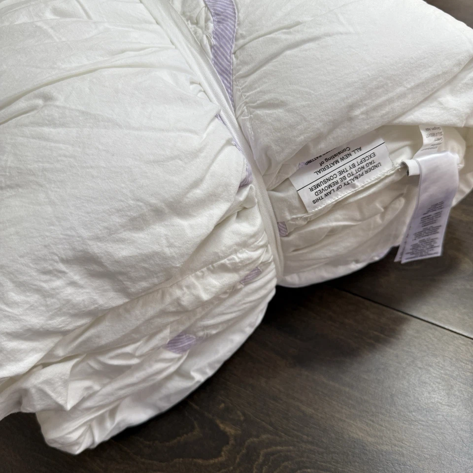 EDREDÓN DE ARCO A RAYAS PARA NIÑOS DE GRANERO DE CERÁMICA, DOBLE 100 % ALGODÓN ~ LAVANDA Foto 3 de 4