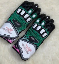 Custom Design Leather Motorcycle Racing Gloves – Carbon Knuckle Armor – Street