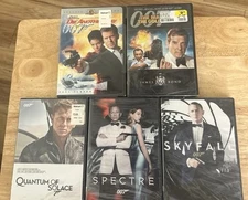 007 JAMES BOND 5 DVD LOT Spectre/Quantum/ Die Another/ Golden Gun / Skyfall -NEW