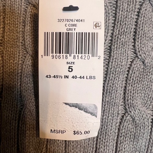 Polo Ralph Lauren Girls Cable Knit Sweater Gray Cotton Size 5 - Picture 5 of 5
