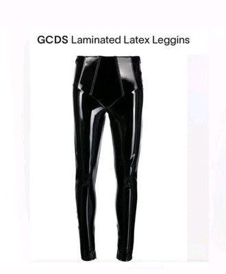 GCDS Laminated Latex Leggings XS