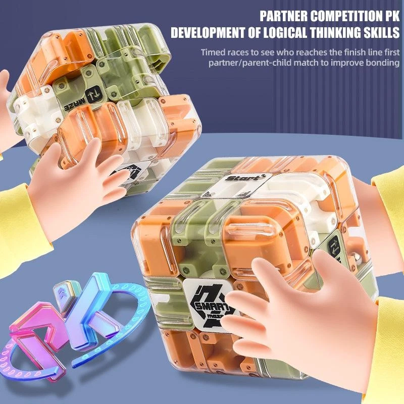 Cubo Mágico Laberinto 3D Juguetes Inquietos Niños Laberinto Creativo Puzzle Inteligencia Cu Foto 2 de 4