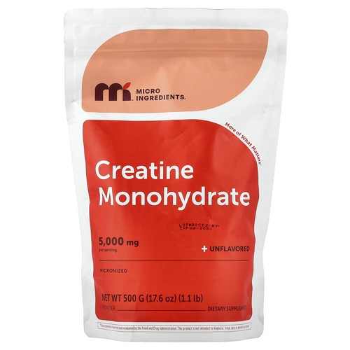 Creatine Monohydrate Powder, Unflavored, 17.6 oz (500 g)