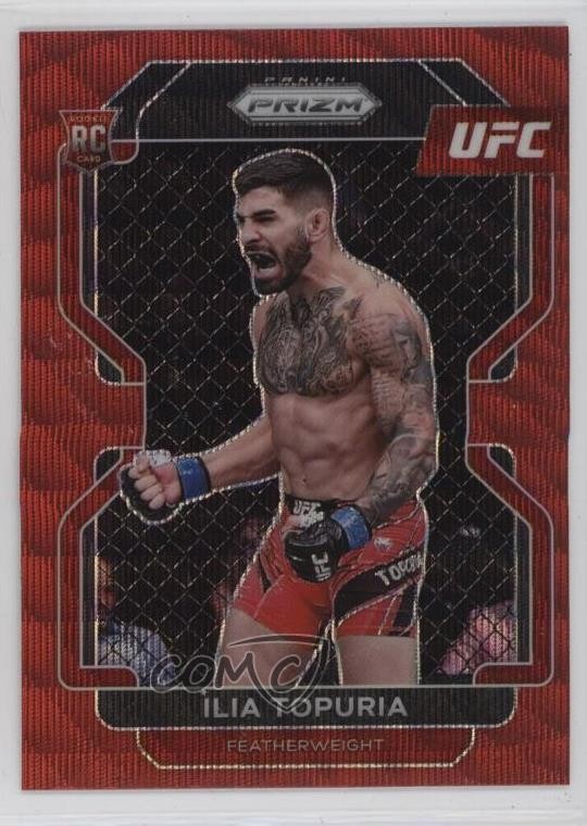 2022 Panini Prizm UFC Ruby Wave Prizm Ilia Topuria #115 1rr7