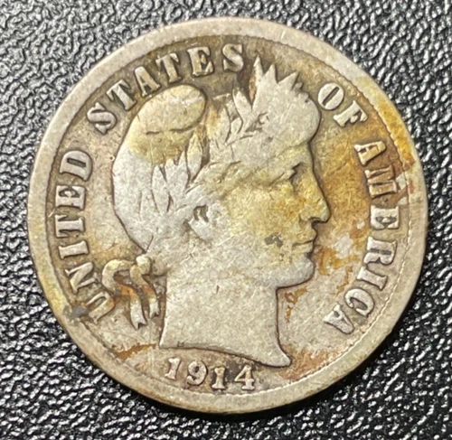 1914-D Barber Dime   90% Silver