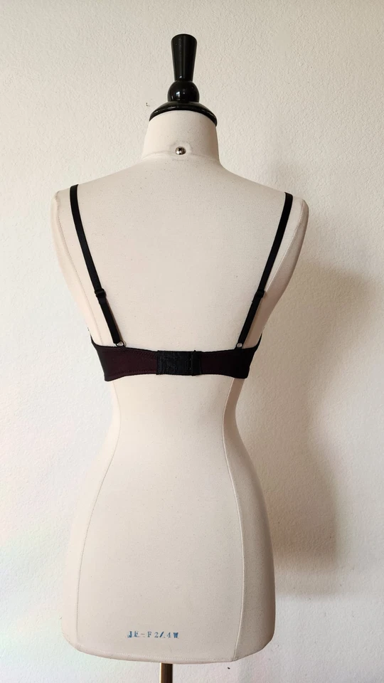 New Push Up Bra Size 32B Burgundy Lace Padded Sexy Chic Strappy - Image 4 of 4