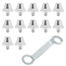 Lightweight Aluminum Football Boot Studs 12 Pack of Spikes with Matching Wrench