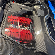 Real Carbon Clear Engine Bay Cover For Corvette C8 Htc Convertible 2020 Z06 Z51