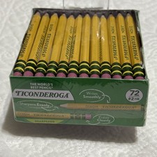 Ticonderoga Golf Pencils 2 HB Mini Wood 72 Count NEW