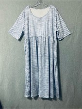 Woman’s Blue Stripe  Dress Sz 3XL