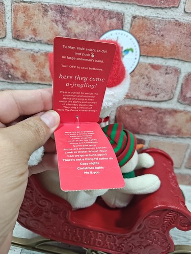 2016 Hallmark Jingle Pals Singing Snowmen Twinkling Sleigh Ride Light Motion NWT - Picture 5 of 7