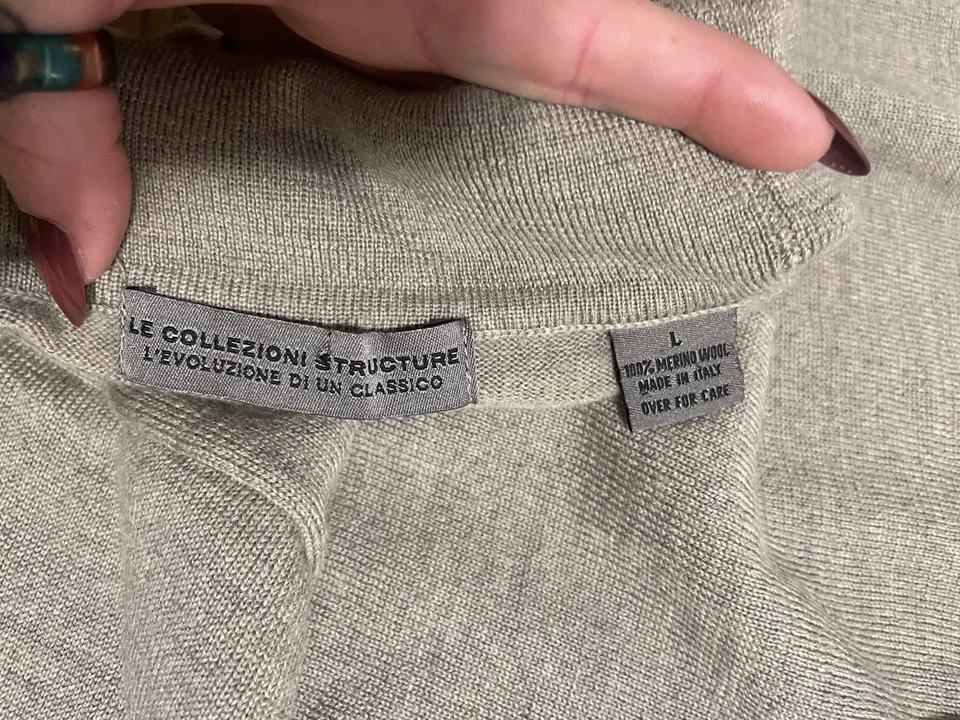 Lote de 2 Camisas Para Hombre Manga Larga Cuello Alto Lana/Algodón Estructura Puritana Talla L Foto 4 de 4